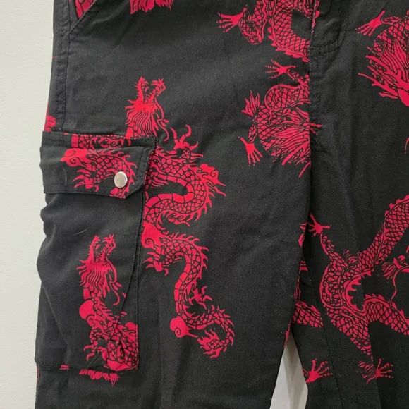 Set Of 2 Womans Cargos Pants with Dragon Design - Picture 3 of 12